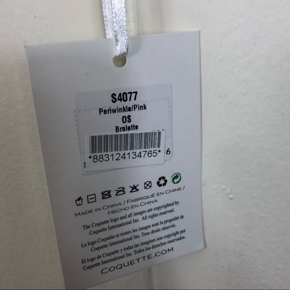 NWT Coquette Sheer Purple and Pink Bralette OS - Picture 7 of 9